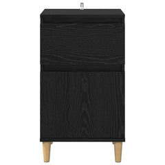 vidaXL Bedside Cabinet Black Oak 40 x 35 x 70 cm Engineered Wood 6