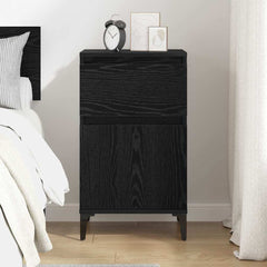 vidaXL Bedside Cabinet Black Oak 40 x 35 x 70 cm Engineered Wood 4