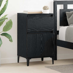 vidaXL Bedside Cabinet 2 pcs Black Oak 40 x 35 x 70 cm Engineered Wood 1