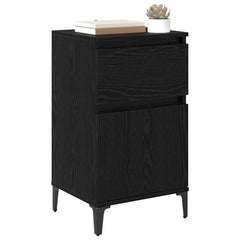vidaXL Bedside Cabinet 2 pcs Black Oak 40 x 35 x 70 cm Engineered Wood 3