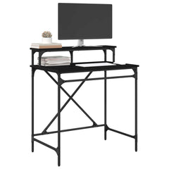 vidaXL Desk Black Oak 80 x 50 x 90 cm Engineered Wood 3