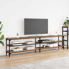 vidaXL TV Cabinet 200 x 30 x 50 cm Old Wood Engineered Wood and Iron 1