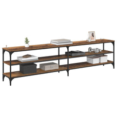 vidaXL TV Cabinet 200 x 30 x 50 cm Old Wood Engineered Wood and Iron 3