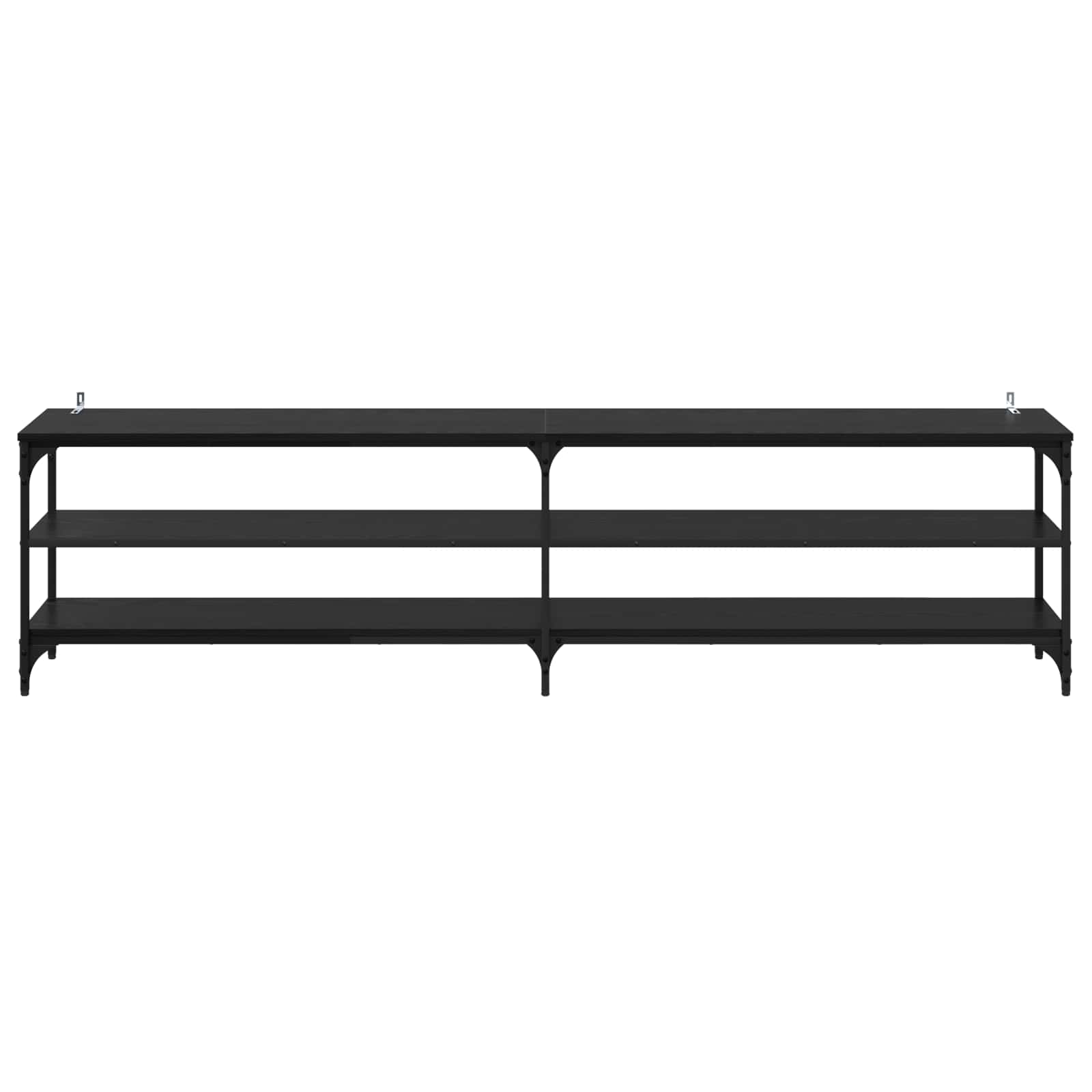 vidaXL TV Cabinet 200 x 30 x 50 cm Black Oak Engineered Wood and Iron 5