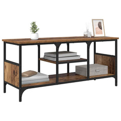 vidaXL TV Cabinet Old Wood 100 x 35 x 45 cm Engineered Wood and Iron 3