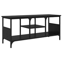 vidaXL TV Cabinet Black Oak 100 x 35 x 45 cm Engineered Wood and Iron 2