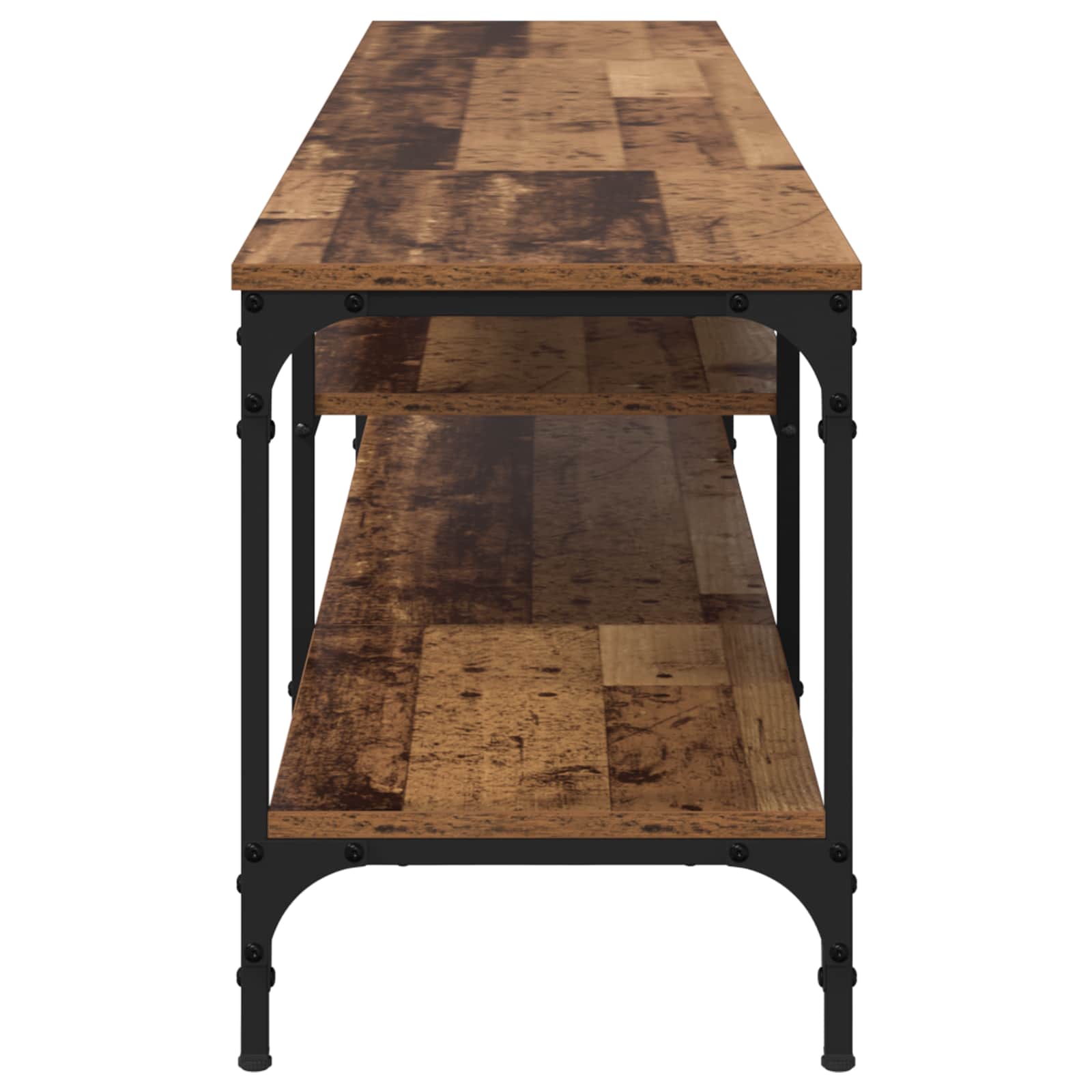 vidaXL TV Cabinet Old Wood 201 x 35 x 45 cm Engineered Wood and Iron 6
