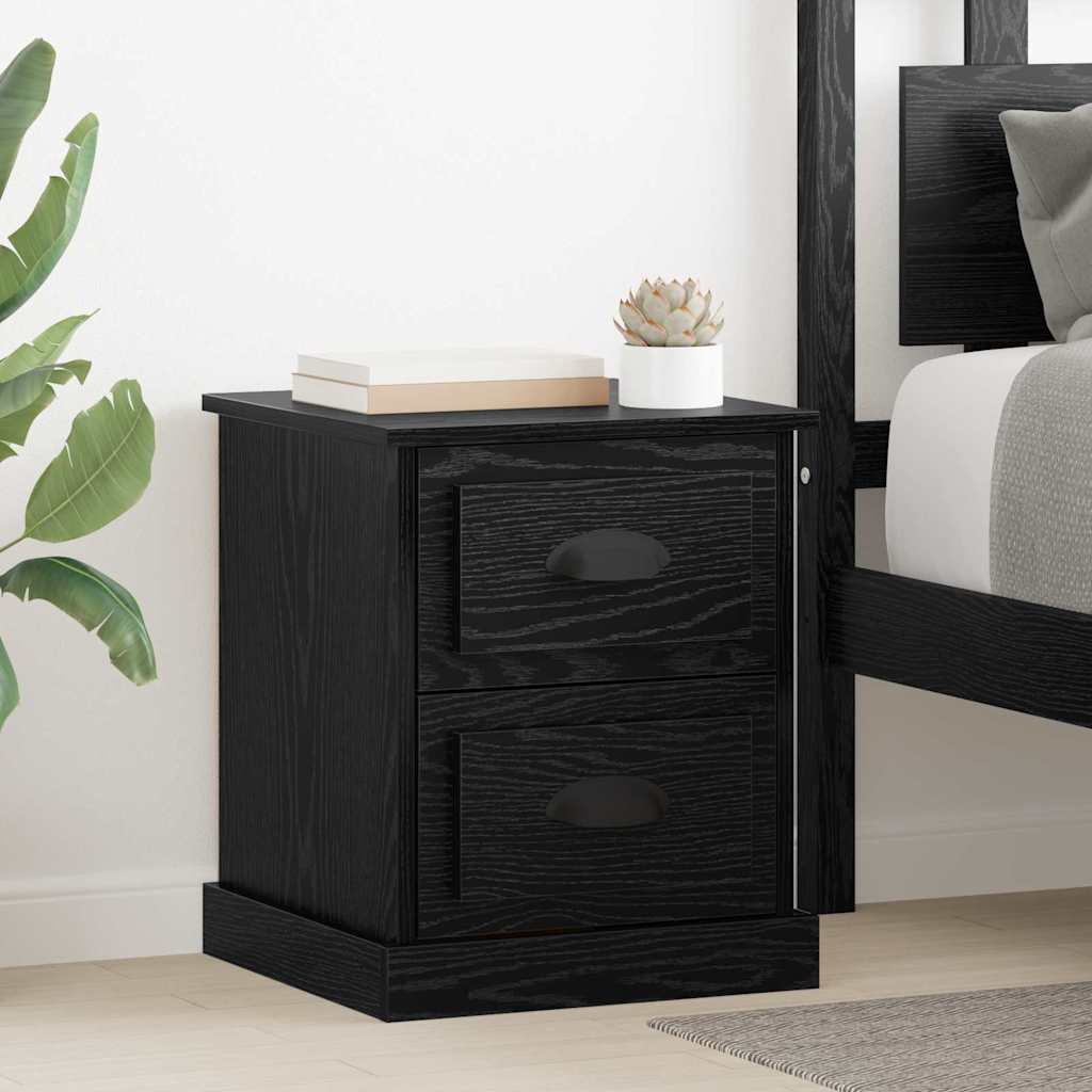 vidaXL Bedside Cabinet Black Oak 39 x 39 x 47.5 cm Engineered Wood 1