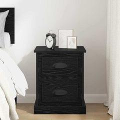 vidaXL Bedside Cabinet Black Oak 39 x 39 x 47.5 cm Engineered Wood 4