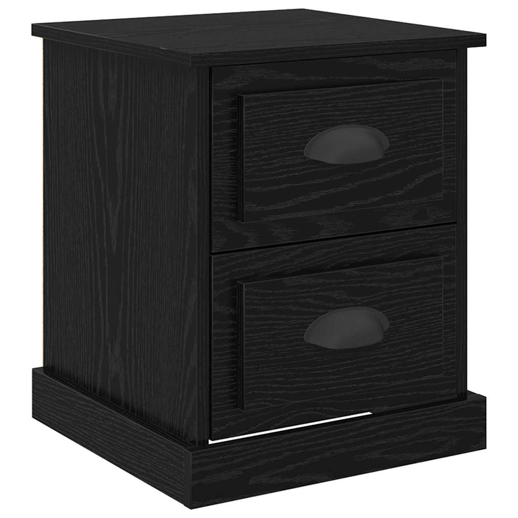 vidaXL Bedside Cabinet Black Oak 39 x 39 x 47.5 cm Engineered Wood 2