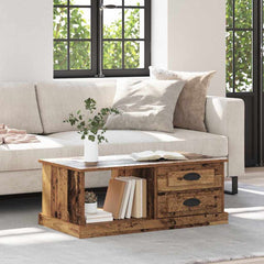 Coffee Table 90x50x35 cm Engineered Wood Old wood