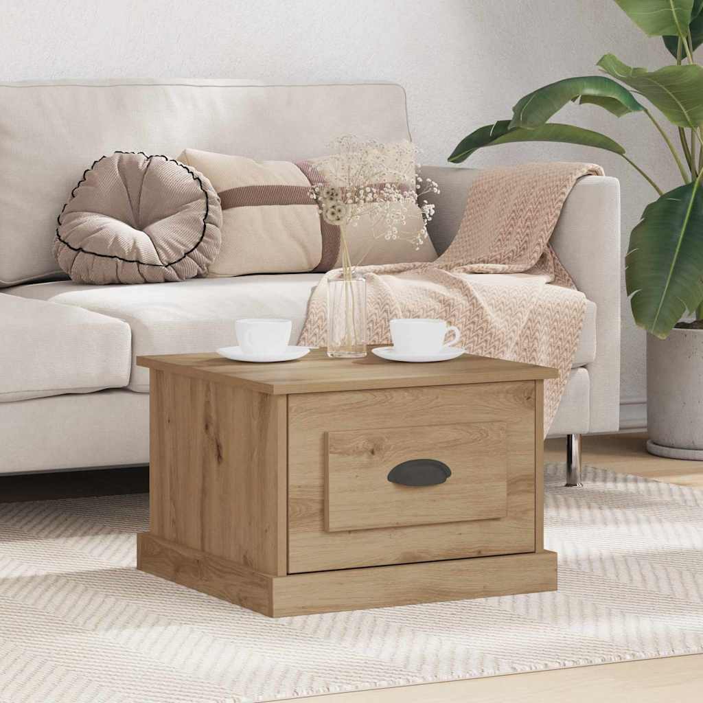 vidaXL Coffee Table Artisan Oak 50 x 50 x 35 cm Engineered Wood 1