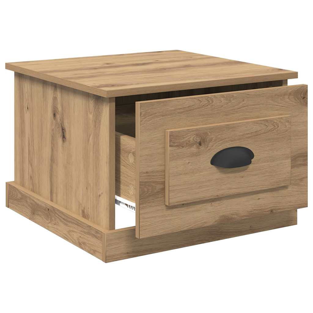 vidaXL Coffee Table Artisan Oak 50 x 50 x 35 cm Engineered Wood 5