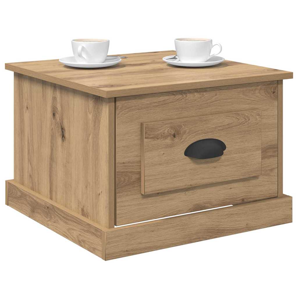 vidaXL Coffee Table Artisan Oak 50 x 50 x 35 cm Engineered Wood 3