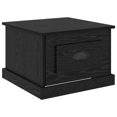 vidaXL Coffee Table Black Oak 50 x 50 x 35 cm Engineered Wood 2