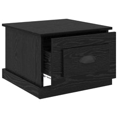 vidaXL Coffee Table Black Oak 50 x 50 x 35 cm Engineered Wood 5