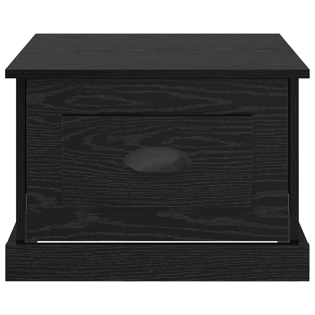 vidaXL Coffee Table Black Oak 50 x 50 x 35 cm Engineered Wood 6