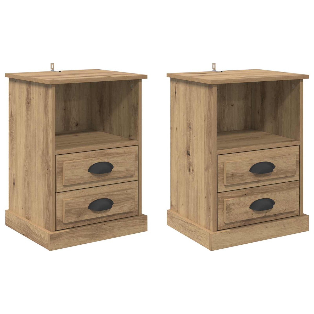 vidaXL Bedside Cabinet 2 pcs Artisan Oak 36 x 43 x 60 cm 2