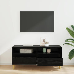 vidaXL TV Cabinet 100 x 34.5 x 44.5 cm Black Oak Engineered Wood 4
