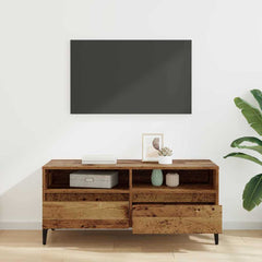 vidaXL TV Cabinet with Drawer Old Wood 100 x 34.5 x 44.5 cm 4