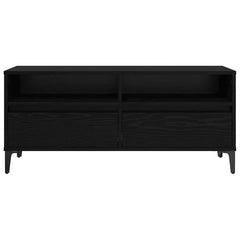 vidaXL TV Cabinet with Drawer Black Oak 100 x 34.5 x 44.5 cm 6