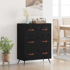 Chest of Drawers 69,5x34x90 cm Engineered Wood Black oak