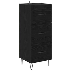 vidaXL Sideboard Black oak 34 x 34.5 x 90 cm Engineered Wood 2