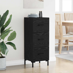 vidaXL Sideboard Black Oak 34.5 x 34 x 90 cm Engineered Wood 4
