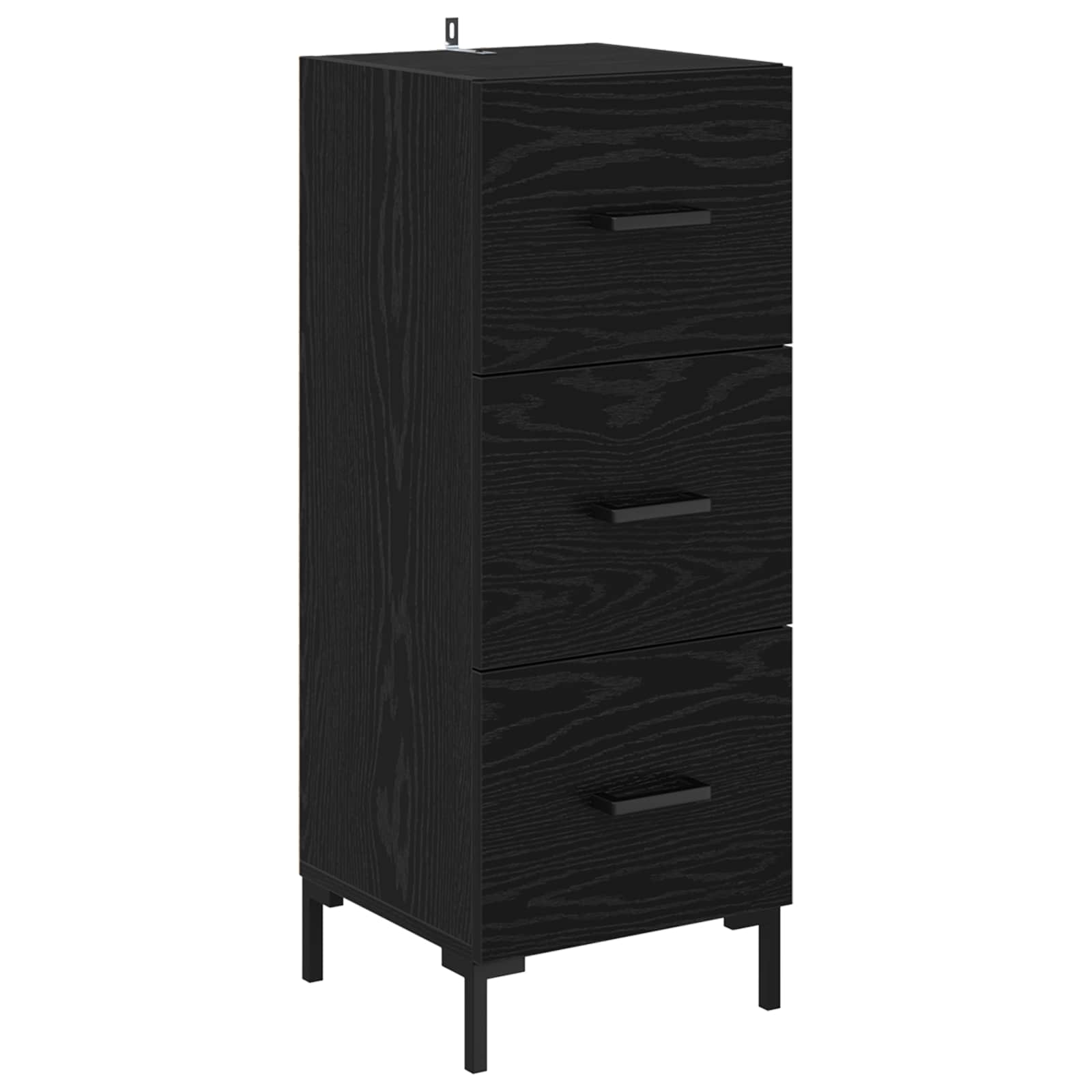 vidaXL Sideboard Black Oak 34.5 x 34 x 90 cm Engineered Wood 2