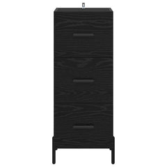 vidaXL Sideboard Black oak 34 x 34.5 x 90 cm Engineered Wood 6