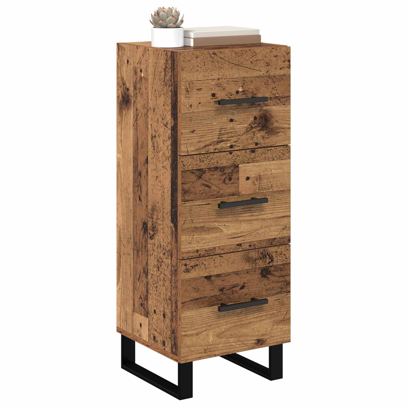 vidaXL Sideboard Old Wood 34.5 x 34 x 90 cm Engineered wood 3