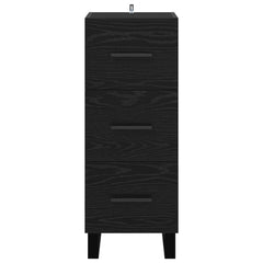vidaXL Sideboard Black Oak 34.5 x 34 x 90 cm Engineered Wood and Iron 6
