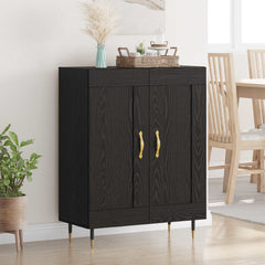 vidaXL Sideboard Black Oak 69.5 x 34 x 90 cm Engineered Wood 1
