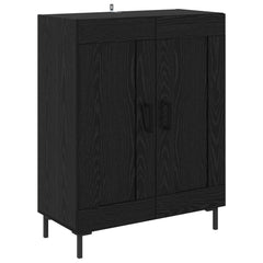 vidaXL Sideboard Black Oak 69.5 x 34 x 90 cm Engineered Wood and Iron 2