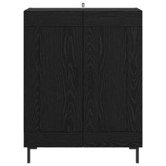vidaXL Sideboard Black Oak 69.5 x 34 x 90 cm Engineered Wood and Iron 6