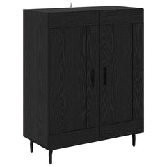 vidaXL Sideboard Black Oak 69.5 x 34 x 90 cm Engineered Wood and Iron 2