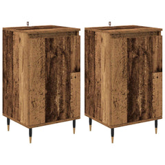 vidaXL Sideboard 2 pcs Old Wood 40 x 35 x 70 cm 2