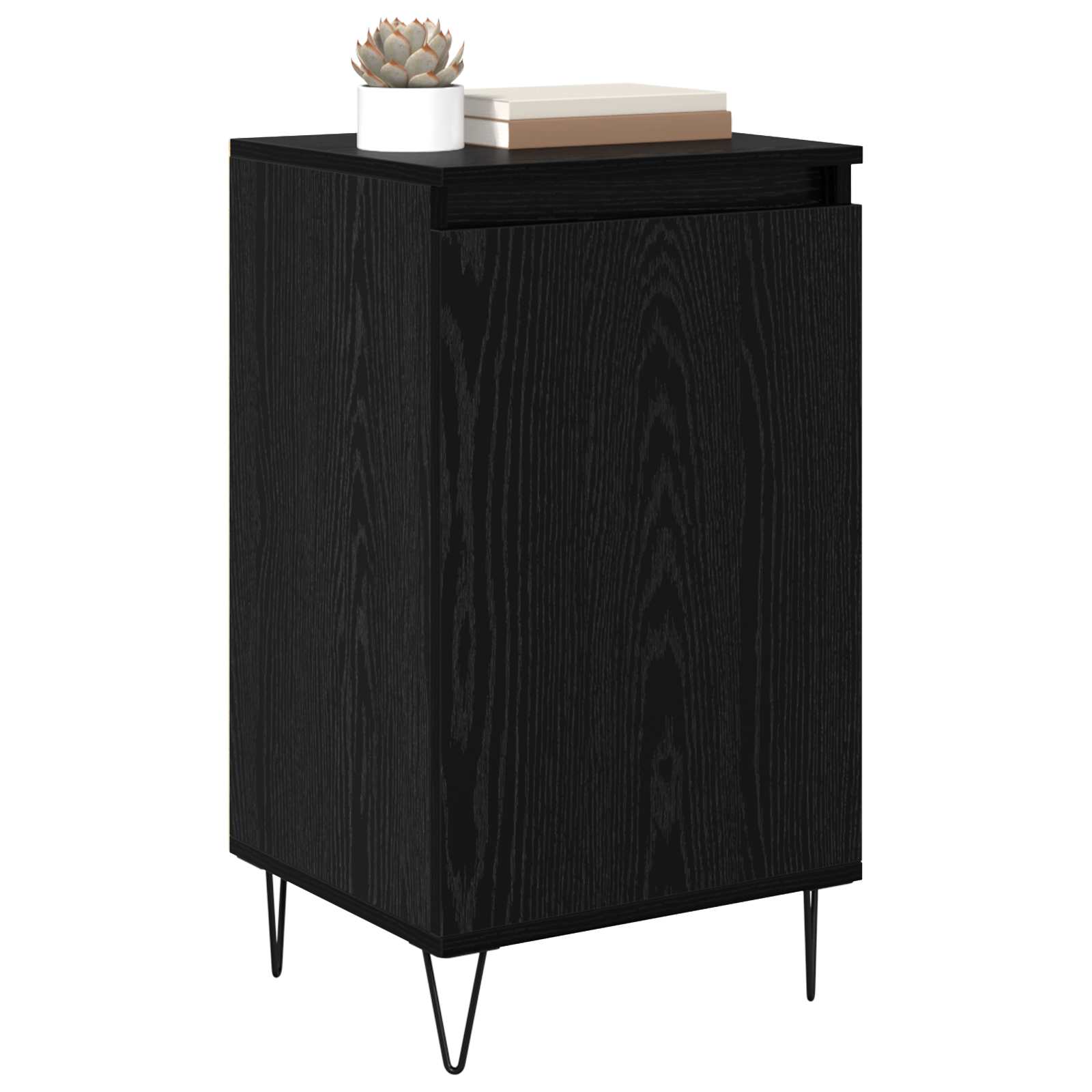 vidaXL Sideboard Black Oak 40 x 35 x 70 cm Engineered Wood 3