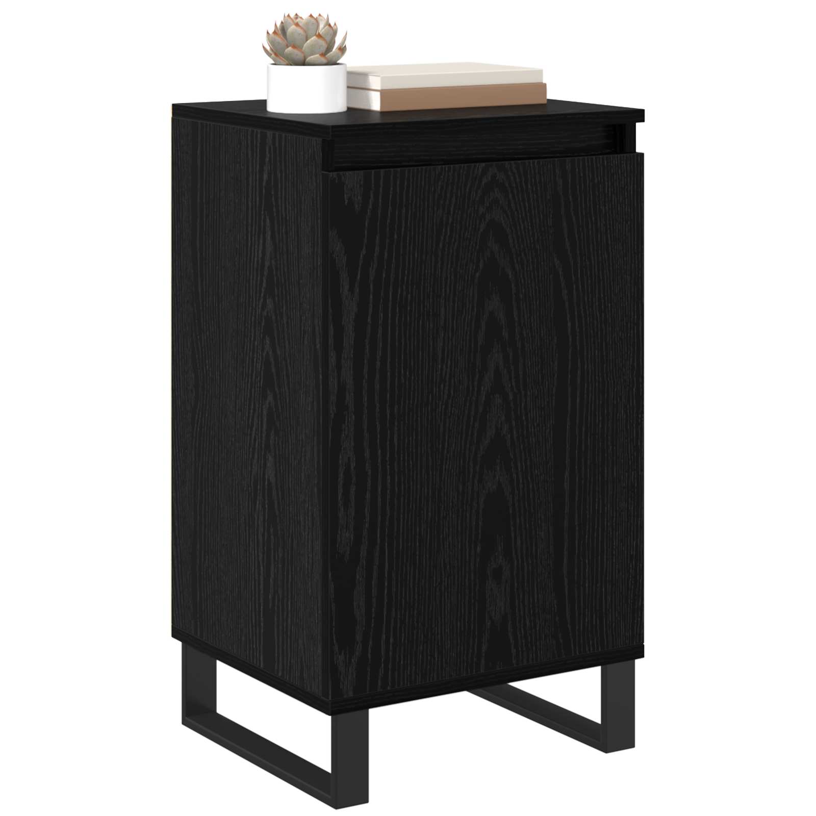 vidaXL Sideboard Black Oak 40 x 35 x 70 cm Engineered Wood 3