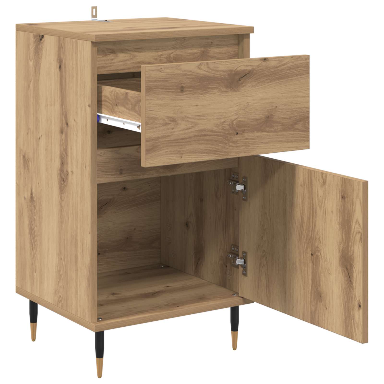 vidaXL Sideboard Artisan Oak 40 x 35 x 70 cm Engineered Wood and Iron 5