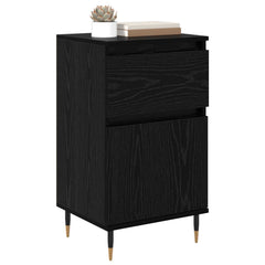 vidaXL Sideboard Black Oak 40 x 35 x 70 cm Engineered Wood and Iron 3