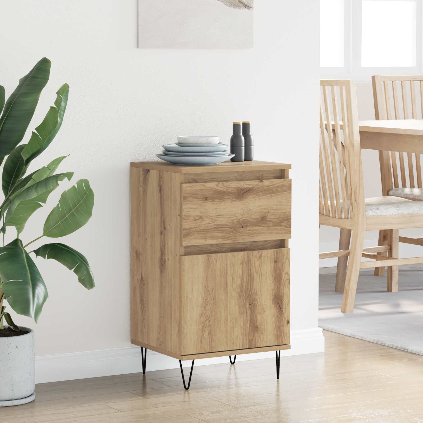 vidaXL Sideboard Artisan oak 35 x 40 x 70 cm Engineered Wood 4