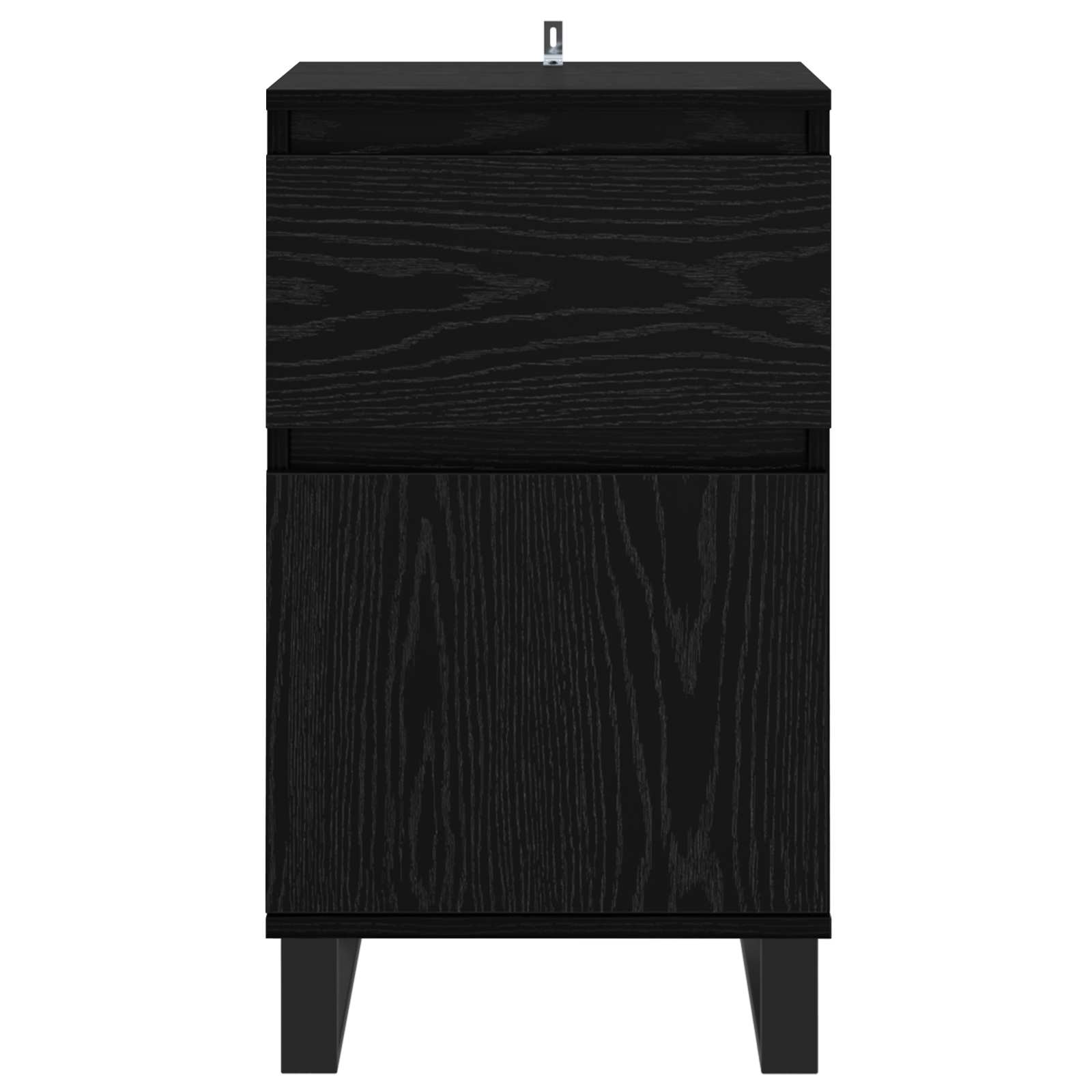 vidaXL Sideboard Black oak 35 x 40 x 70 cm Engineered Wood 6