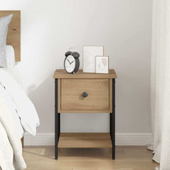 vidaXL Bedside Table Artisan Oak 34 x 35.5 x 45 cm Engineered Wood 4