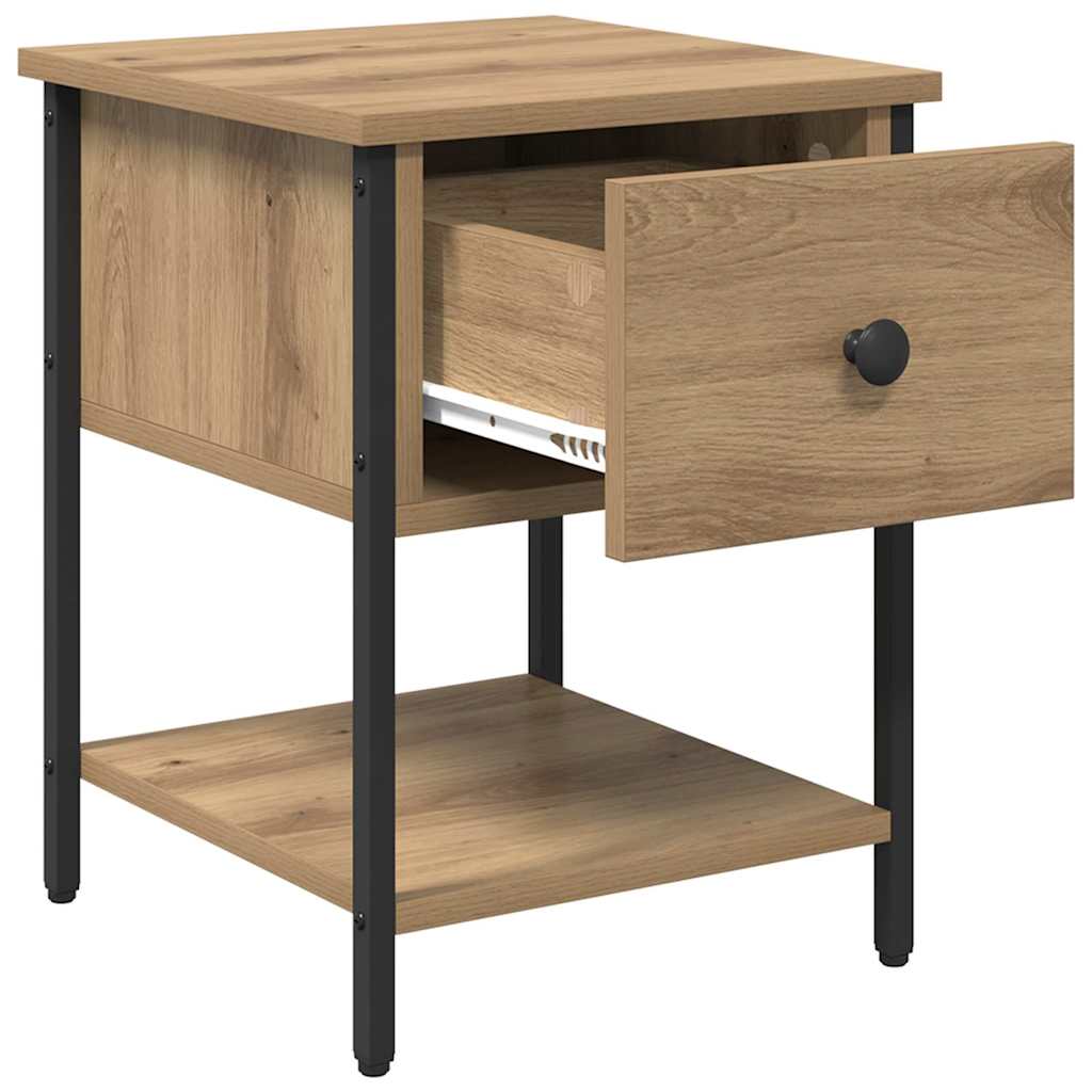 vidaXL Bedside Table Artisan Oak 34 x 35.5 x 45 cm Engineered Wood 5