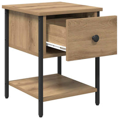 vidaXL Bedside Table Artisan Oak 34 x 35.5 x 45 cm Engineered Wood 5