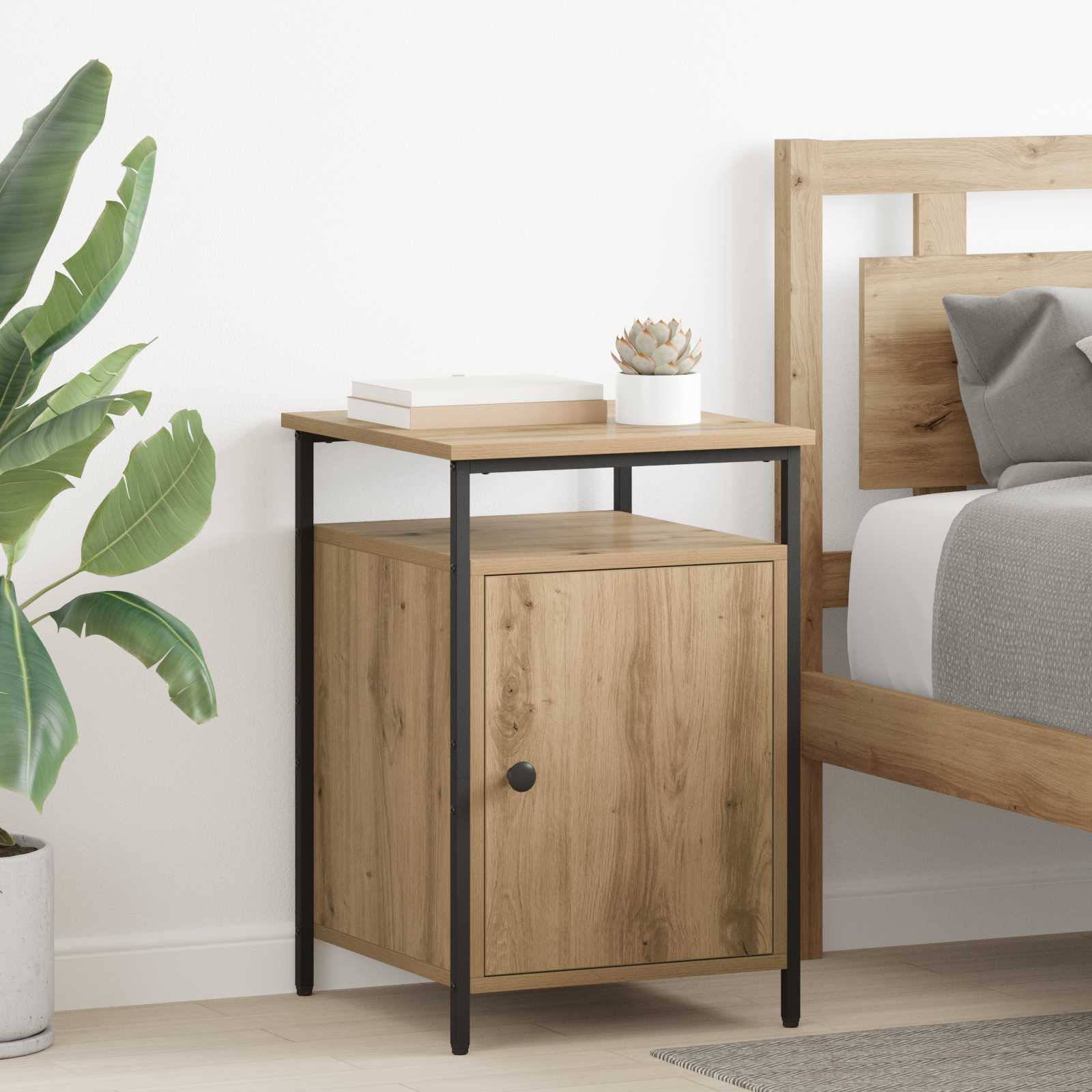 vidaXL Bedside Cabinet 2 pcs Artisan Oak 40 x 42 x 60cm 1