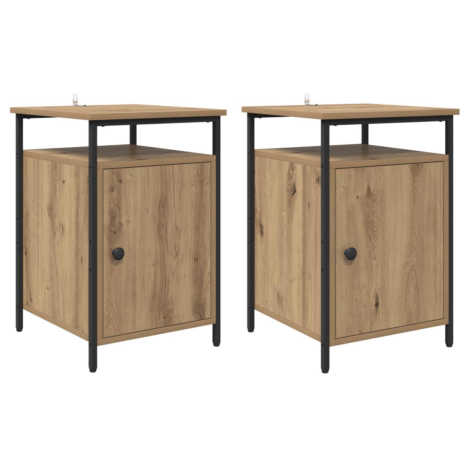 vidaXL Bedside Cabinet 2 pcs Artisan Oak 40 x 42 x 60cm 2
