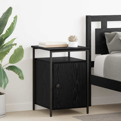 vidaXL Bedside Cabinet 2 pcs Black Oak 40 x 42 x 60cm Engineered Wood 1