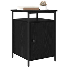 vidaXL Bedside Cabinet 2 pcs Black Oak 40 x 42 x 60cm Engineered Wood 3